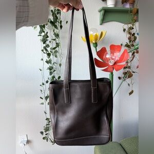 Coach Dark Brown Leather Tote